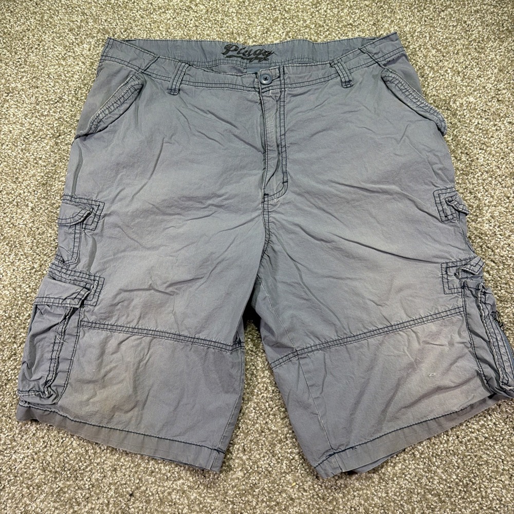 Plugg Y2K Cargo Shorts Navy Blue Size 38 Essentials Hiphop Style